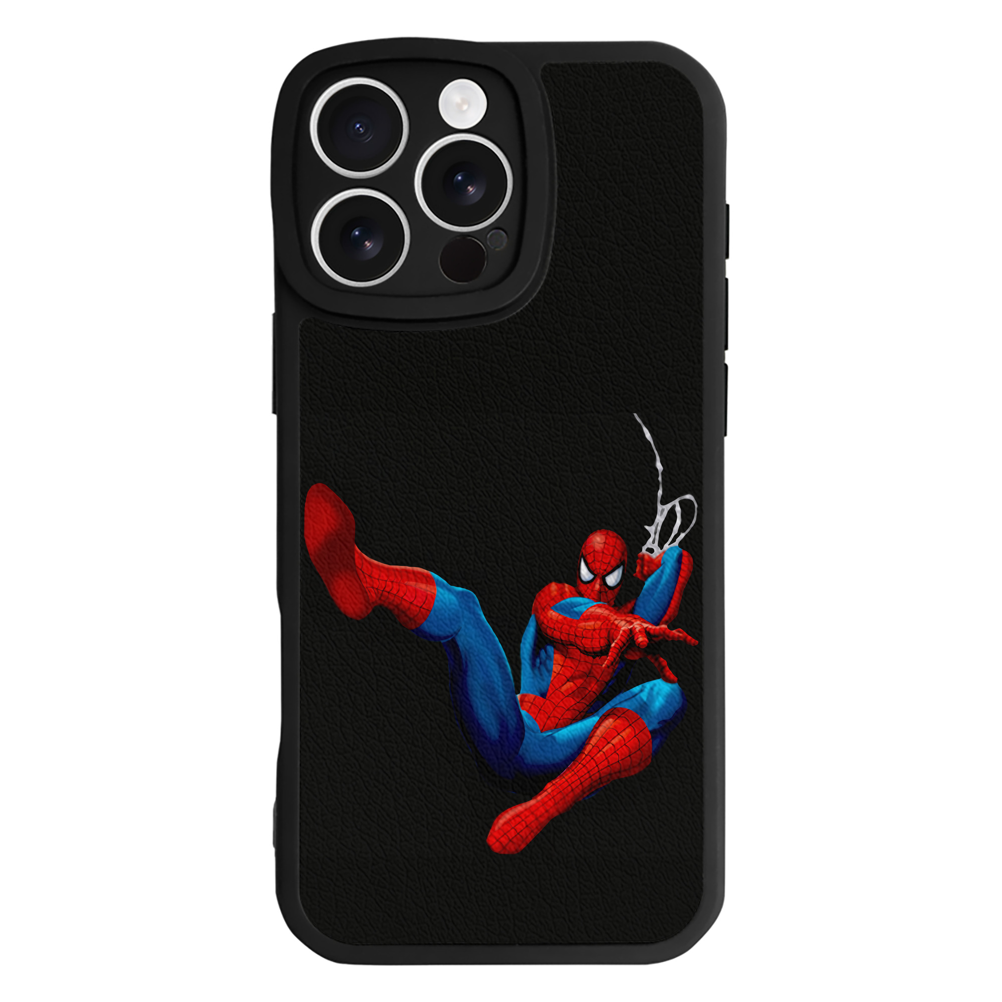 Spider Man スパイダーマン 【iPhone 16シリーズ対応】シリコンスマホケース（レザー調） 材質：シリコン